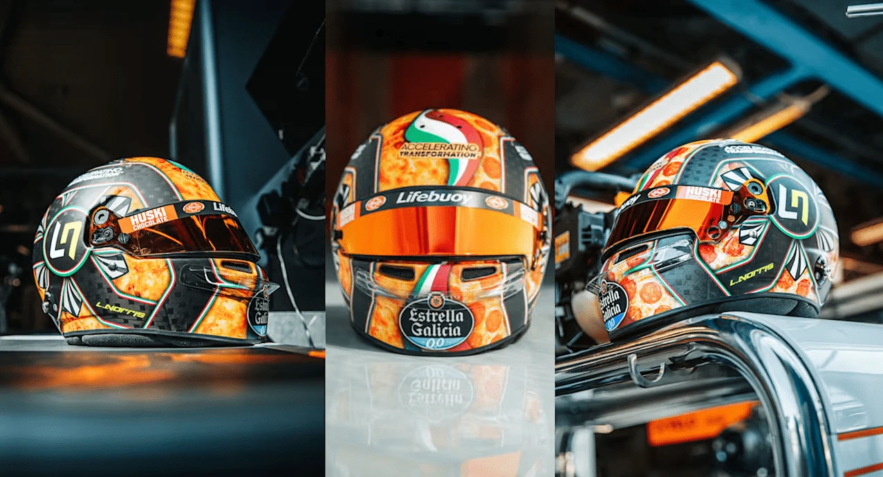 Το θεματικό κράνος του Λάντο Νόρις για το γκραν πρι της Ιταλίας το 2020