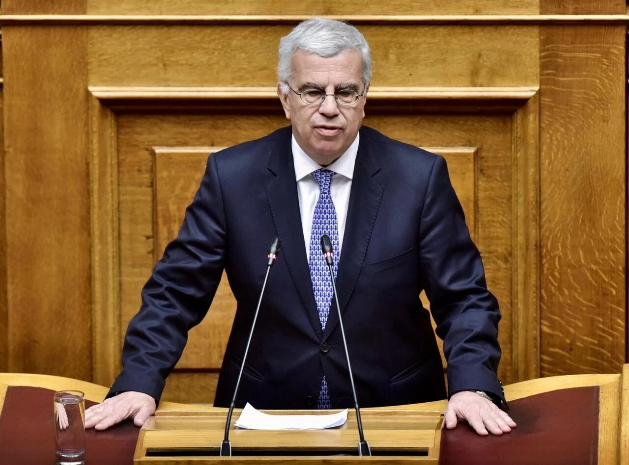 Στο βήμα του Κοινοβουλίου κατά τη διάρκεια&nbsp;παρέμβασής του