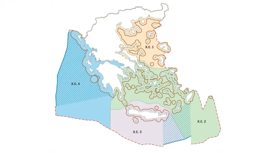 Ο ελληνικός χάρτης που προκύπτει από τον χάρτη που έδωσε η Τουρκία για τα δικά της εδάφη&nbsp;