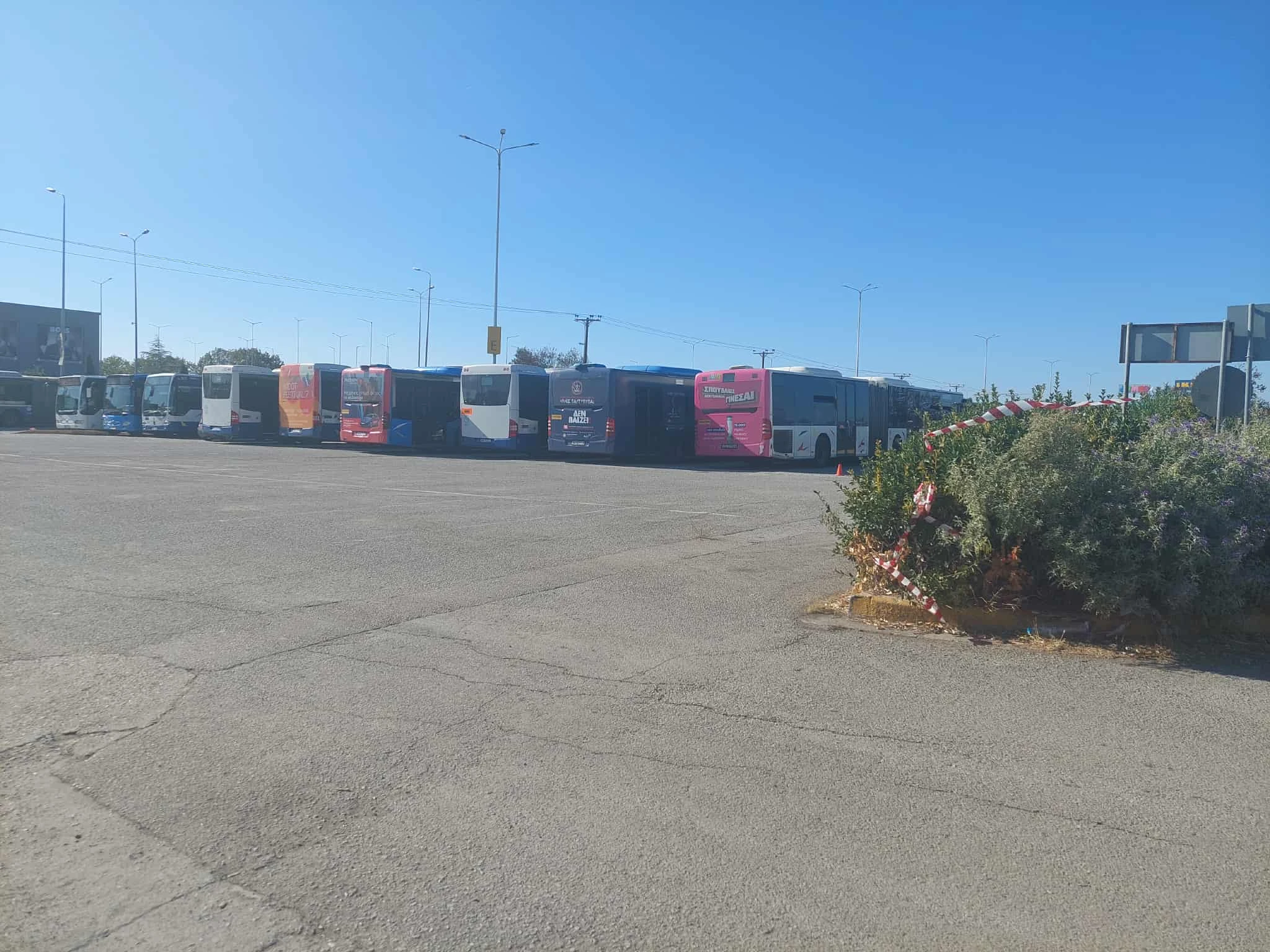 Στο πάρκινγκ του ΙΚΕΑ σήμερα σταθμεύουν τα αστικά λεωφορεία&nbsp;