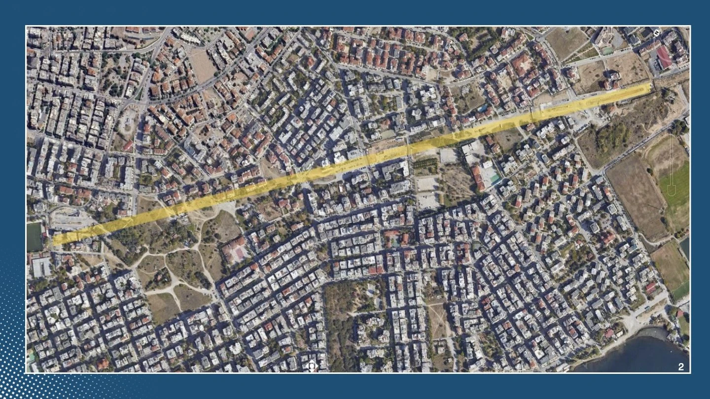Η οδός Πόντου, όπως θα είναι μετά την ολοκλήρωση των απαλλοτριώσεων και τη διάνοιξη του δρόμου.