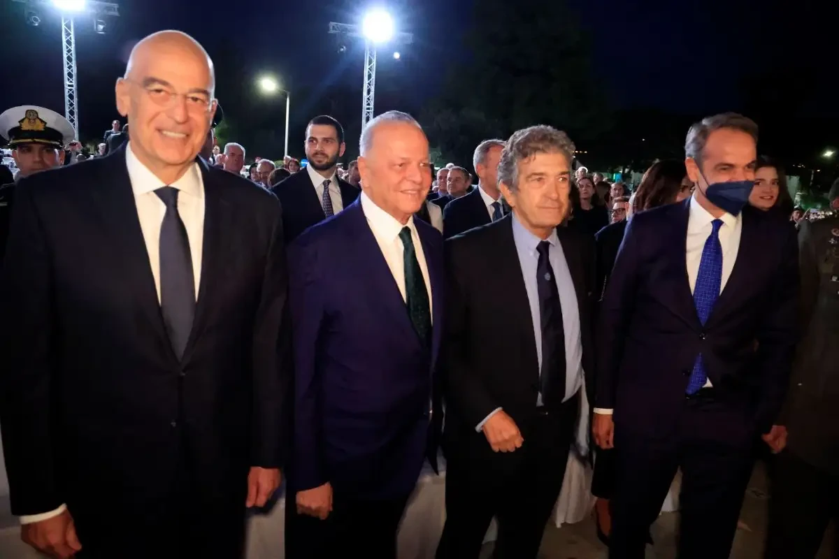 Νίκος Δένδιας, Ευάγγελος Μυτιληναίος και Κυριάκος Μητσοτάκης&nbsp;/ ΓΙΩΡΓΟΣ ΚΟΝΤΑΡΙΝΗΣ/EUROKINISSI