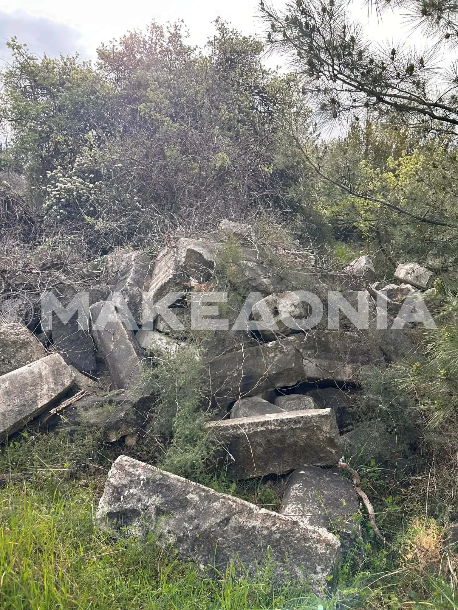 Ο χώρος στον οποίο βρέθηκαν τα μάρμαρα της Πλατειας Διοικητηρίου στο Πανόραμα