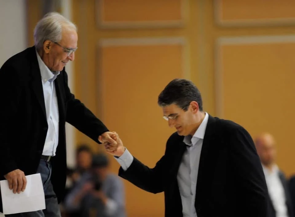 Με τον αείμνηστο Κλέαρχο Τσαουσίδη το 2019 στην παρουσίαση της υποψηφιότητάς του για την Περιφέρεια