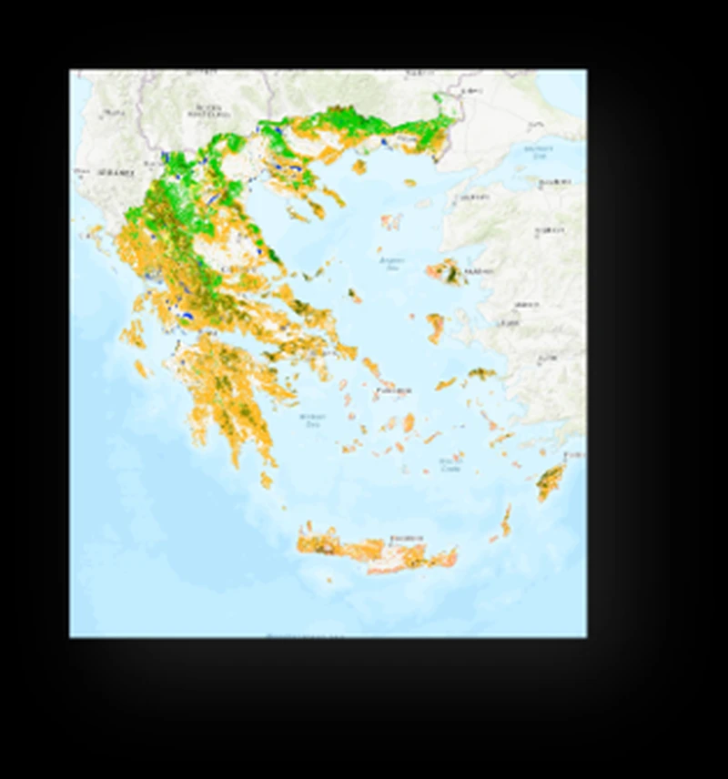 Χάρτης δασικών ειδών για το έτος 2023