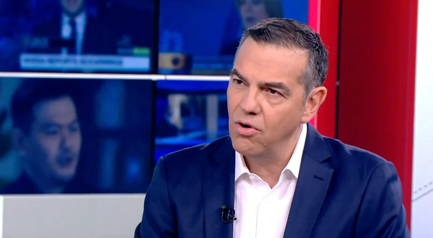 Ο Αλέξης Τσίπρας κατά τη συνέντευξή του στον τηλεοπτικό σταθμό Alpha - Πηγή: Αlphatv&nbsp;