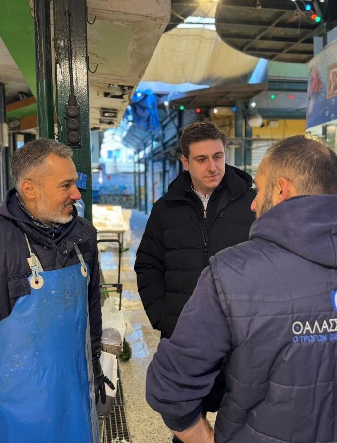 Σε περιοδεία στην αγορά του Καπάνι.