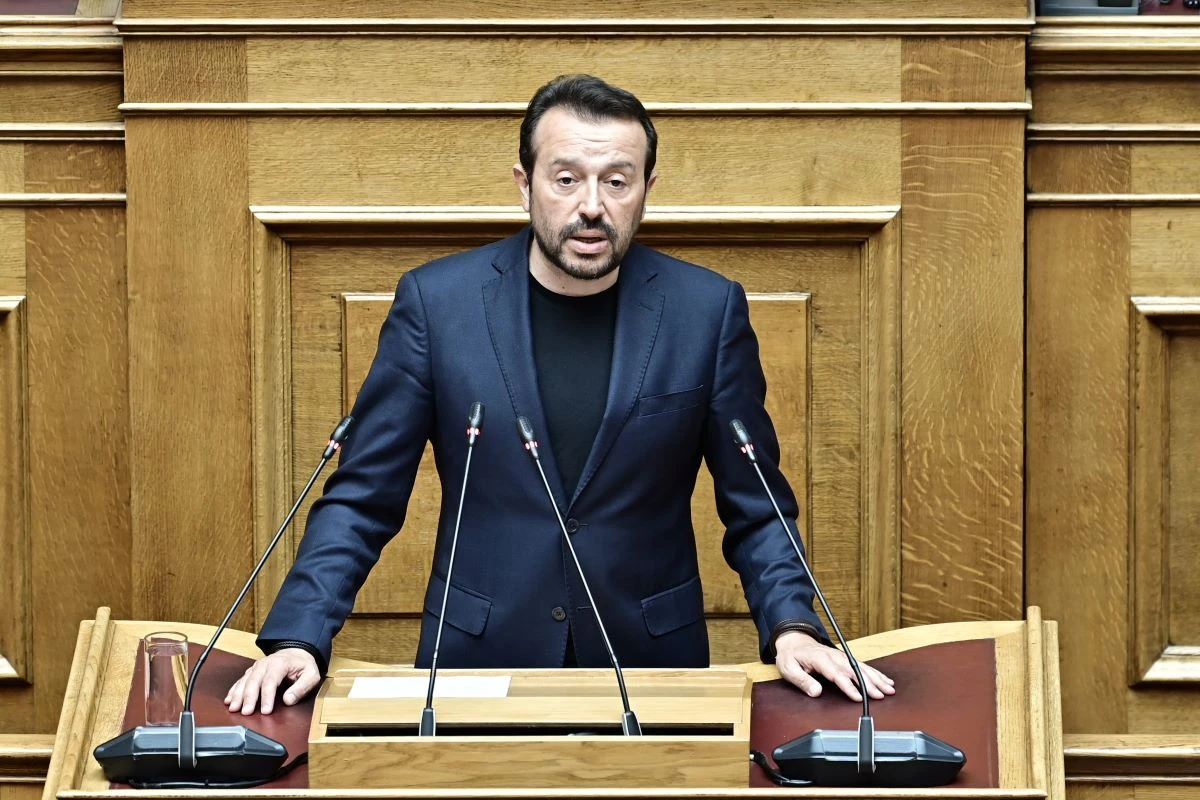 Ο Νίκος Παππάς σήμερα από το βήμα της Βουλής - Φωτογραφία: eurokinissi&nbsp;