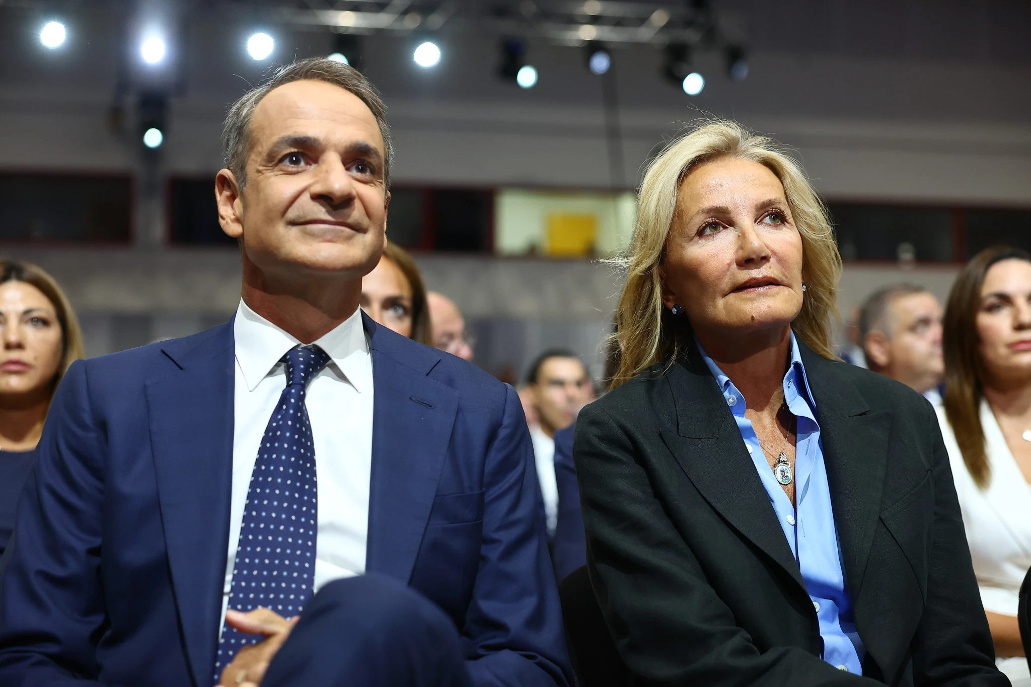 Ο Κυριάκος Μητσοτάκης με την σύζυγο του Μαρέβα&nbsp;Γκραμπόφσκι - Μητσοτάκη