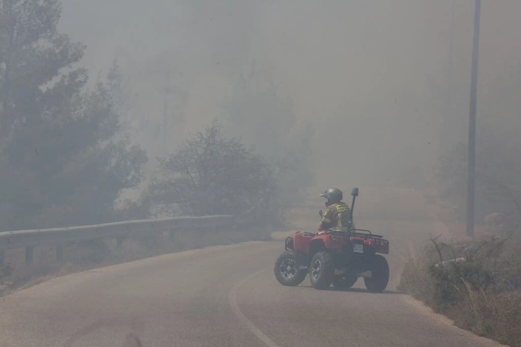 Φωτογραφία από την πυρκαγιά στα Βίλια - Intimenews.gr