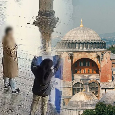 Συνελήφθησαν δύο Έλληνες τουρίστες στην Αγία Σοφία - Άνοιξαν ελληνική σημαία με βυζαντινό αετό (βίντεο)