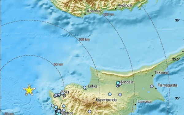 Αισθητός σε ολόκληρη την Κύπρο ο νέος σεισμός στην Τουρκία