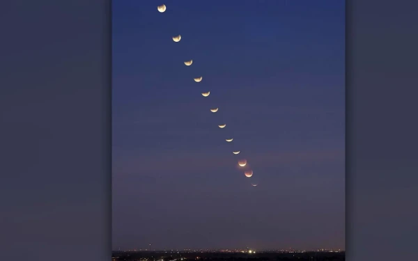 Εντυπωσιακή εικόνα της NASA δείχνει όλα τα «βήματα» της ολικής έκλειψης Σελήνης