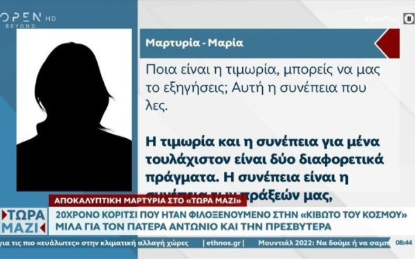 Κιβωτός του Κόσμου: Οι κακοποιητικές συμπεριφορές γίνονταν με την έγκριση του πατέρα Αντώνιου λέει 20χρονη (βίντεο)