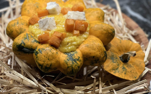 Ριζότο κίτρινης κολοκύθας από τον Σωτήρη Ευαγγέλου