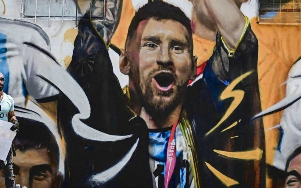 Αργεντινή: Γκράφιτι 30 τετραγωνικών μέτρων για τον πρωταθλητή κόσμου Λιονέλ Μέσι