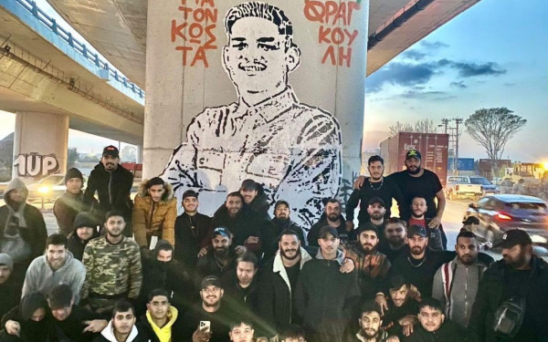 Γκράφιτι-αφιέρωση στον 16χρονο Κ. Φραγκούλη στο σημείο της δολοφονίας του (βίντεο & φωτ.)