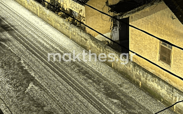 Το έστρωσε στην Έδεσσα αλλά με... χαλάζι (βίντεο & φωτ.)