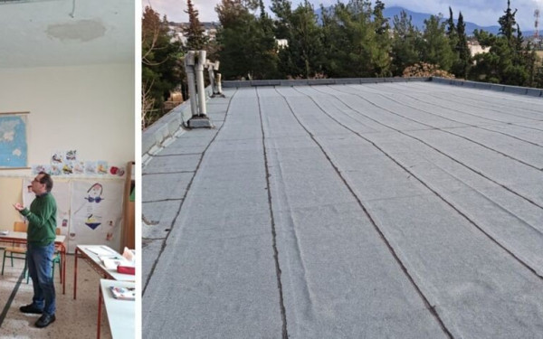 Καλαμαριά: Αποκαταστάθηκαν τα προβλήματα της οροφής στο 9ο Δημοτικό 