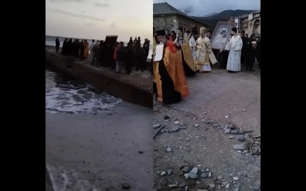 Θεοφάνεια σήμερα στο Άγιο Όρος - Βγήκε η εικόνα της Παναγίας Πορταΐτισσας (βίντεο)