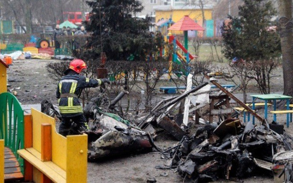 Ουκρανία: Σε εξέλιξη η έρευνα για τα αίτια της συντριβής του ελικοπτέρου στο Μπρόβαρι