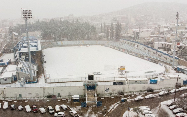 Κύπελλο: Κίνδυνος αναβολής του ματς Λαμία - ΠΑΟΚ λόγω σφοδρής χιονόπτωσης (φωτ.)