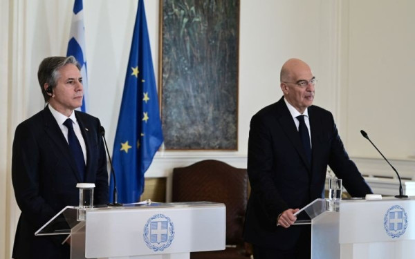 Κοινές δηλώσεις Δένδια - Μπλίνκεν: «Στέρεη βάση των διμερών μας σχέσεων είναι οι κοινές μας αρχές και αξίες»