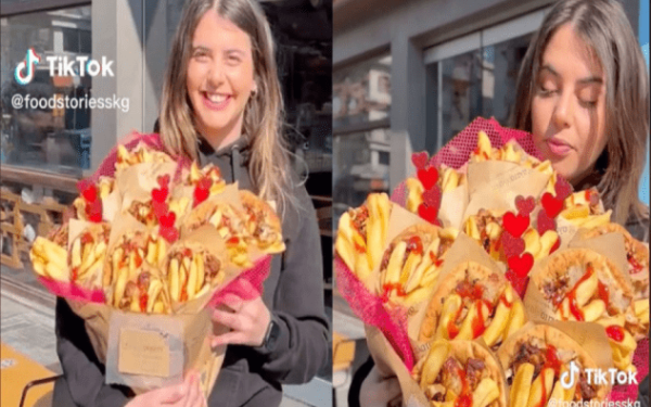 Μόνο στη Θεσσαλονίκη αυτά: Αγίου Βαλεντίνου με ένα μπουκέτο... πιτόγυρα (βίντεο)