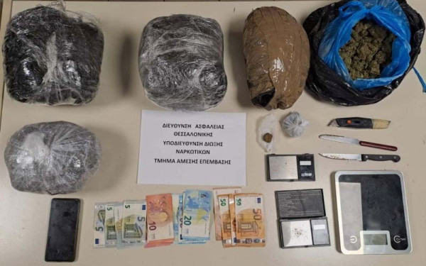 Θεσσαλονίκη: Συνελήφθη 29χρονος με περισσότερα από τρία κιλά κάνναβη