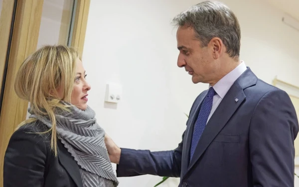 Συνάντηση Μητσοτάκη - Μελόνι στις Βρυξέλλες