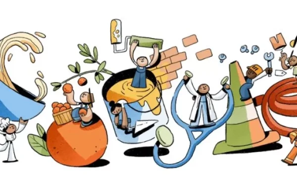 Αφιερωμένο στην Εργατική Πρωτομαγιά το σημερινό doodle της Google