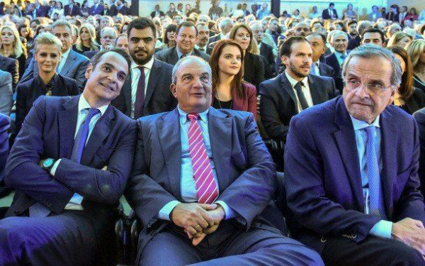 Κοινή εμφάνιση Μητσοτάκη - Σαμαρά - Καραμανλή