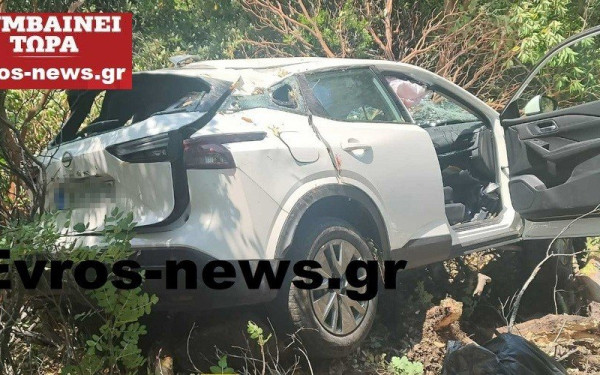 Έβρος: Τροχαίο με 6 μετανάστες τραυματίες (φωτ.)