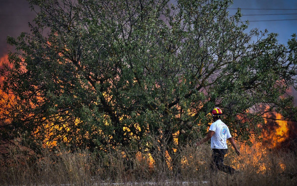 Φωτιά στην Ξάνθη - Επιχειρούν και εναέρια μέσα