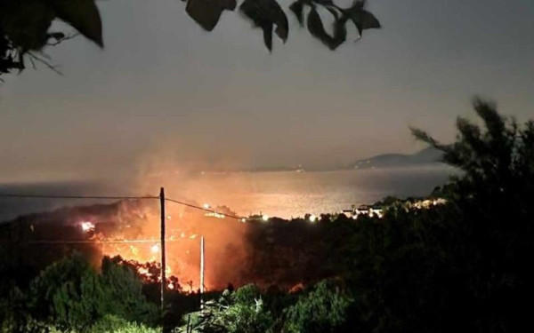 Φωτιά στην Κεφαλονιά: Υπό μερικό έλεγχο το πύρινο μέτωπο στην περιοχή Σπαρτιά 