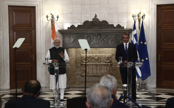 Διπλασιασμό του διεθνούς εμπορίου και εμβάθυνση της στρατηγικής σχέσης Ελλάδας - Ινδίας αποφάσισαν Μητσοτάκης-Μόντι