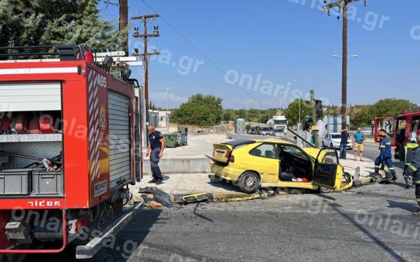Σοβαρό τροχαίο στη Λάρισα: 59χρονος νοσηλεύεται σε κρίσιμη κατάσταση (φωτ.)
