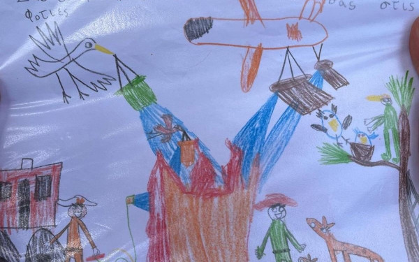 Φωτιές στη Ρόδο: «Σας ευχαριστώ που βάλατε τα δυνατά σας» - Η ζωγραφιά που χάρισε στους Σλοβάκους πυροσβέστες ένα κοριτσάκι (φωτ.)