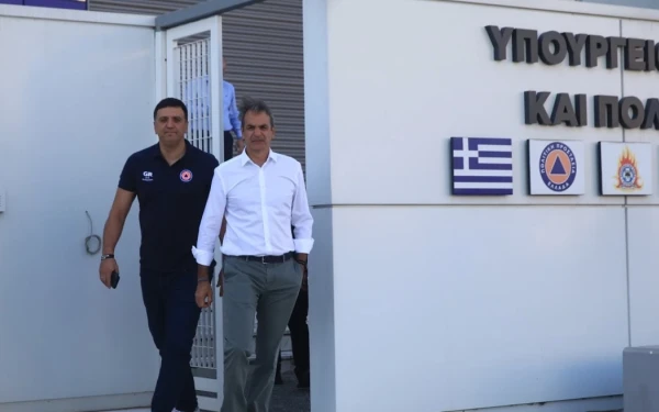 Στην Πολιτική Προστασία ο Κυριάκος Μητσοτάκης 