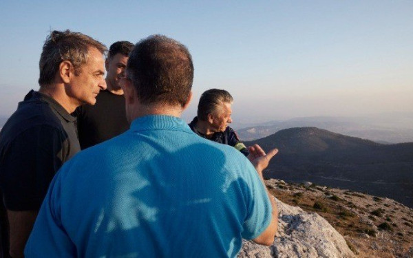 Στην Πάρνηθα ο Κυριάκος Μητσοτάκης