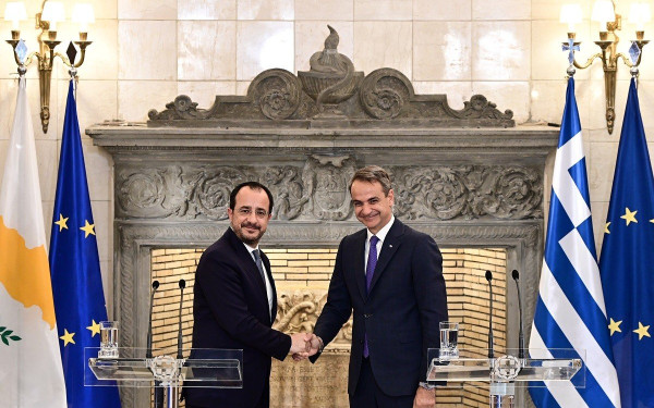 Συνάντηση Μητσοτάκη - Χριστοδουλίδη: «Πυλώνες ασφαλείας Ελλάδα και Κύπρος στην ταραγμένη ανατολική Μεσόγειο»