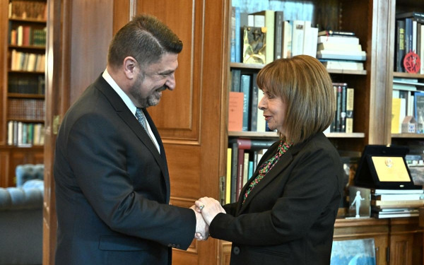 Συνάντηση Κατερίνας Σακελλαροπούλου με το Νίκο Χαρδαλιά