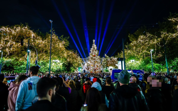 Άναψε το χριστουγεννιάτικο δέντρο στην πλατεία Συντάγματος - Στολίστηκε η Αθήνα (βίντεο & φωτ.)