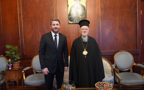 Συνάντηση Ανδρουλάκη με τον Οικουμενικό Πατριάρχη