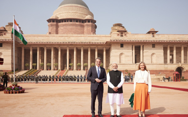 Στην Ινδία ο Κυριάκος Μητσοτάκης: «Για την Ελλάδα η στρατηγική εταιρική σχέση μεταξύ των δύο χωρών μας έχει ιδιαίτερη σημασία»