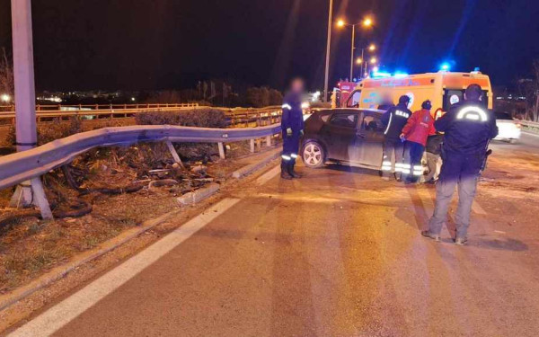 Θεσσαλονίκη: Ένας τραυματίας σε τροχαίο στον περιφερειακό