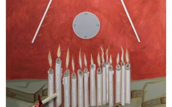 Θεσσαλονίκη: Tο «ταξίδι προς το φως» των φοιτητών που χάθηκαν στα Τέμπη μέσα από έναν προσευχητικό πίνακα του ΑΠΘ (φωτ.)