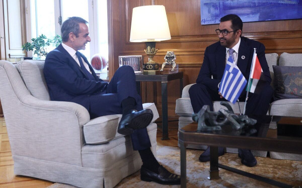 H ενίσχυση της στρατηγικής σχέσης Ελλάδας-Ηνωμένων Αραβικών Εμιράτων στη συνάντηση Μητσοτάκη - Sultan Ahmed Al Jaber