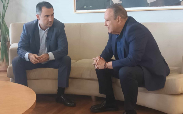 Θεσσαλονίκη: Συνάντηση Χαρίτση με τον δήμαρχο Στέλιο Αγγελούδη - «Στηρίζουμε κάθε πρωτοβουλία για το καλό της πόλης»