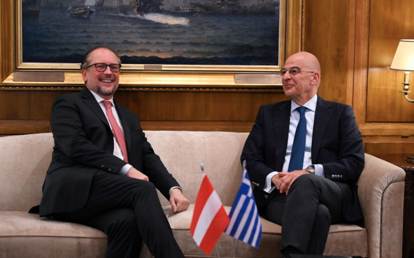 Συνάντηση Ν. Δένδια με τον υπουργό Εξωτερικών της Αυστρίας